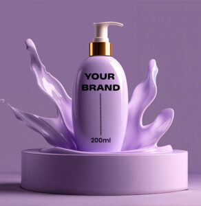 "Custom skincare bottle design by a trusted skin care products manufacturer – 200ml private label packaging"